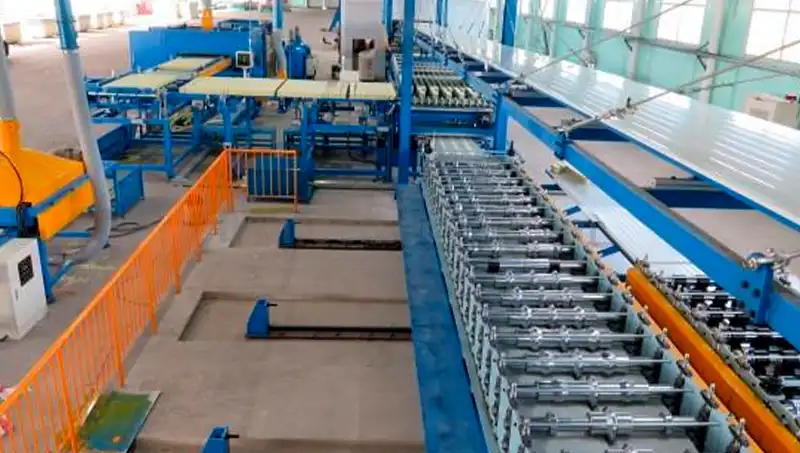 mineral wool sandwich panel production line